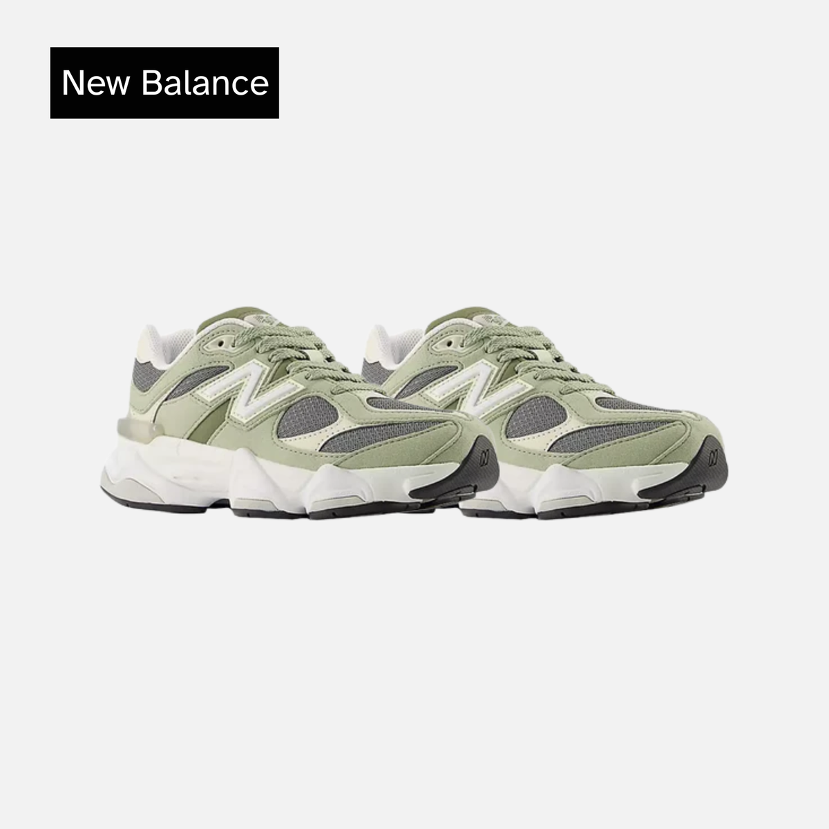 New Balance 9060 Big Kid Garter Snake White