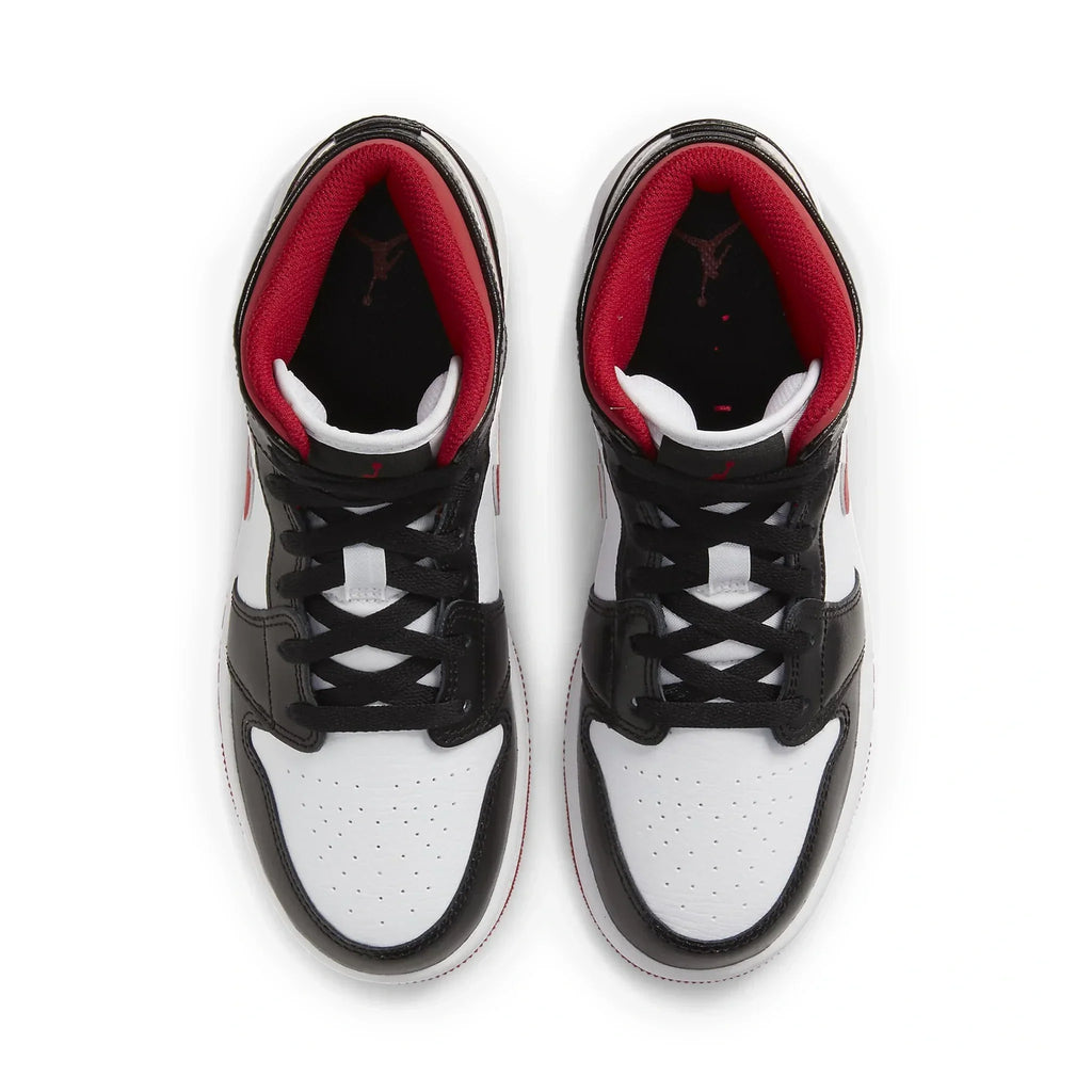 Air Jordan 1 Mid Gym Red Black White (GS) Sneakers